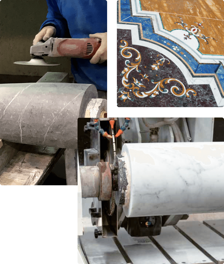 lavorazioni di precisione e da massello di marmo